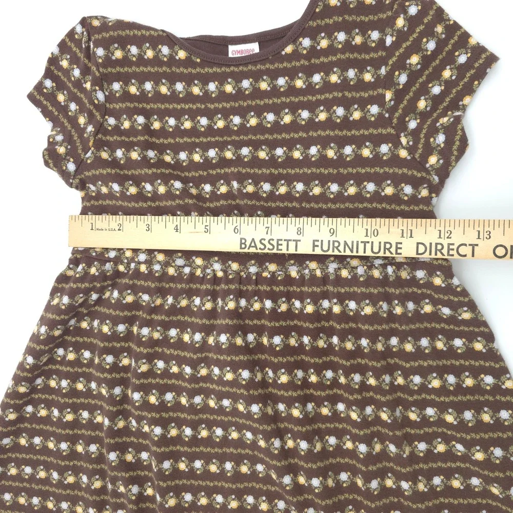 Vintage Gymboree 2006 Girls Floral Stripe Dress Size 6